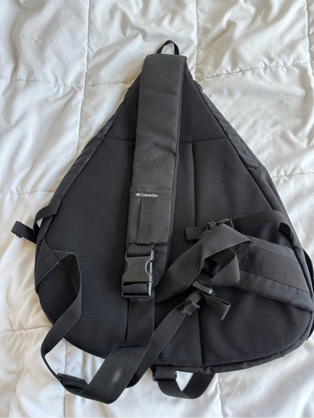 Columbia Sportswear Y2K Sling Bag Black Gray Crossbod… - Gem